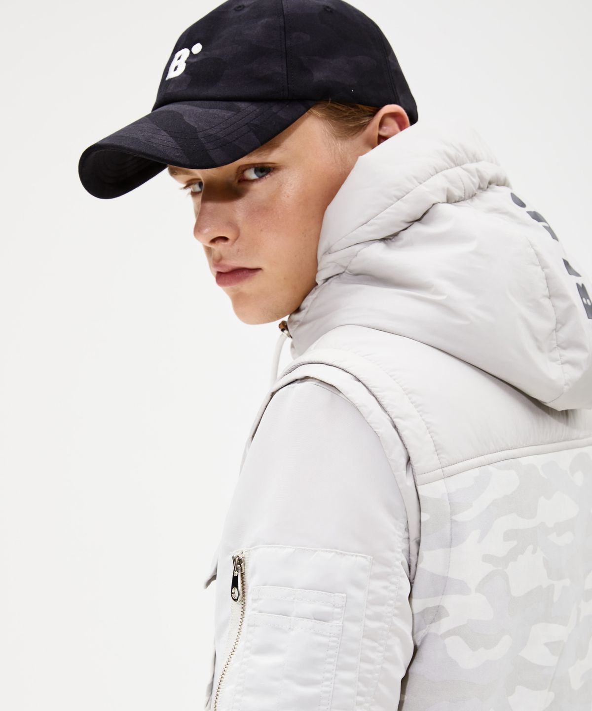 블루닷(BLUDOT) CAMO JERSEY BALL CAP_BK