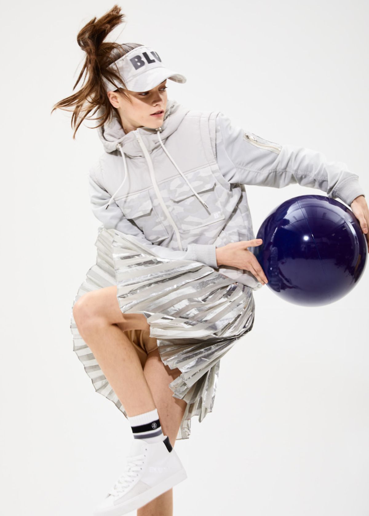 블루닷(BLUDOT) CAMO JERSEY PADDING VEST_GY