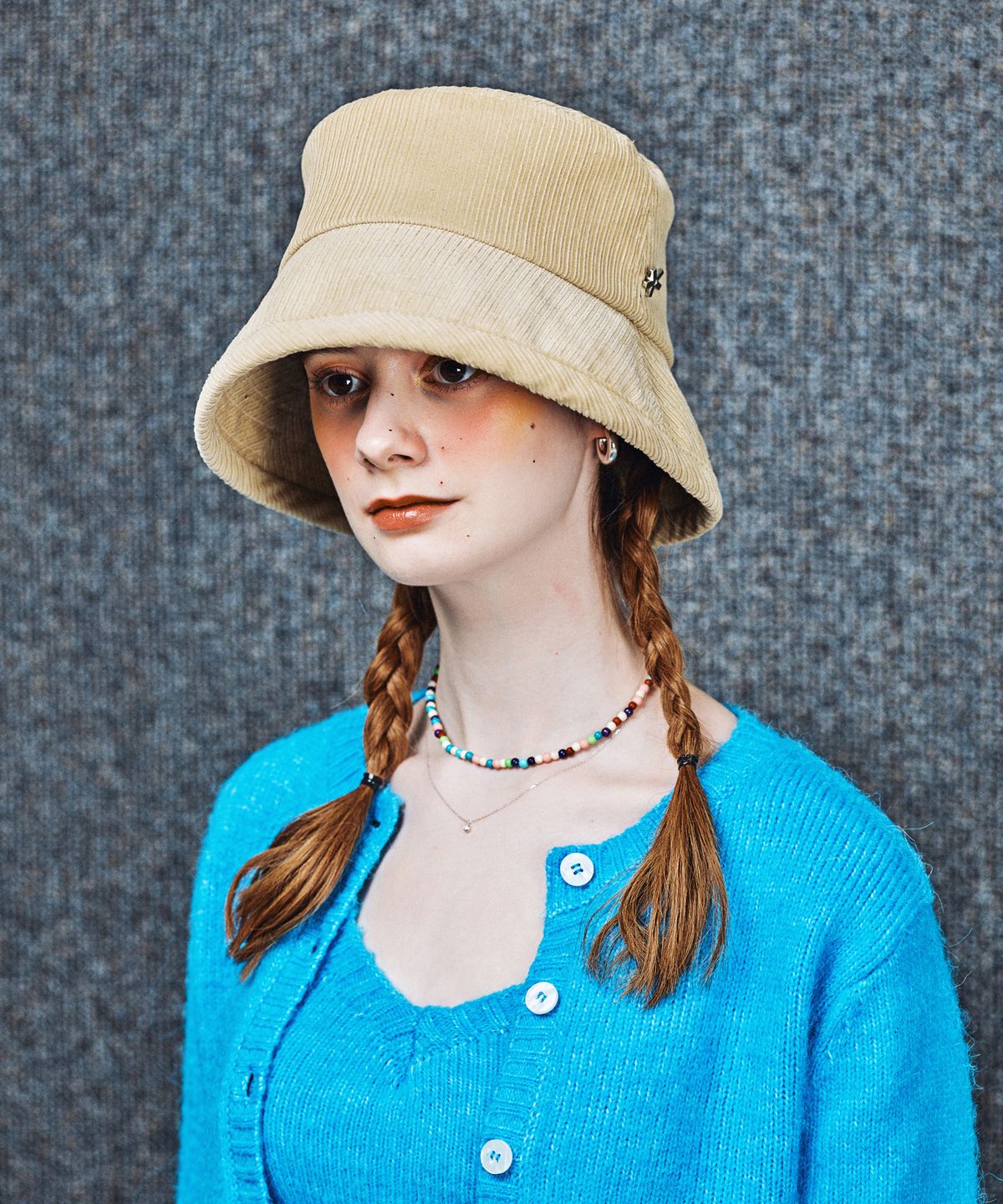 엘케블룸(ELKE BLOEM) BASIC CORDUROY BEIGE BUCKET HAT