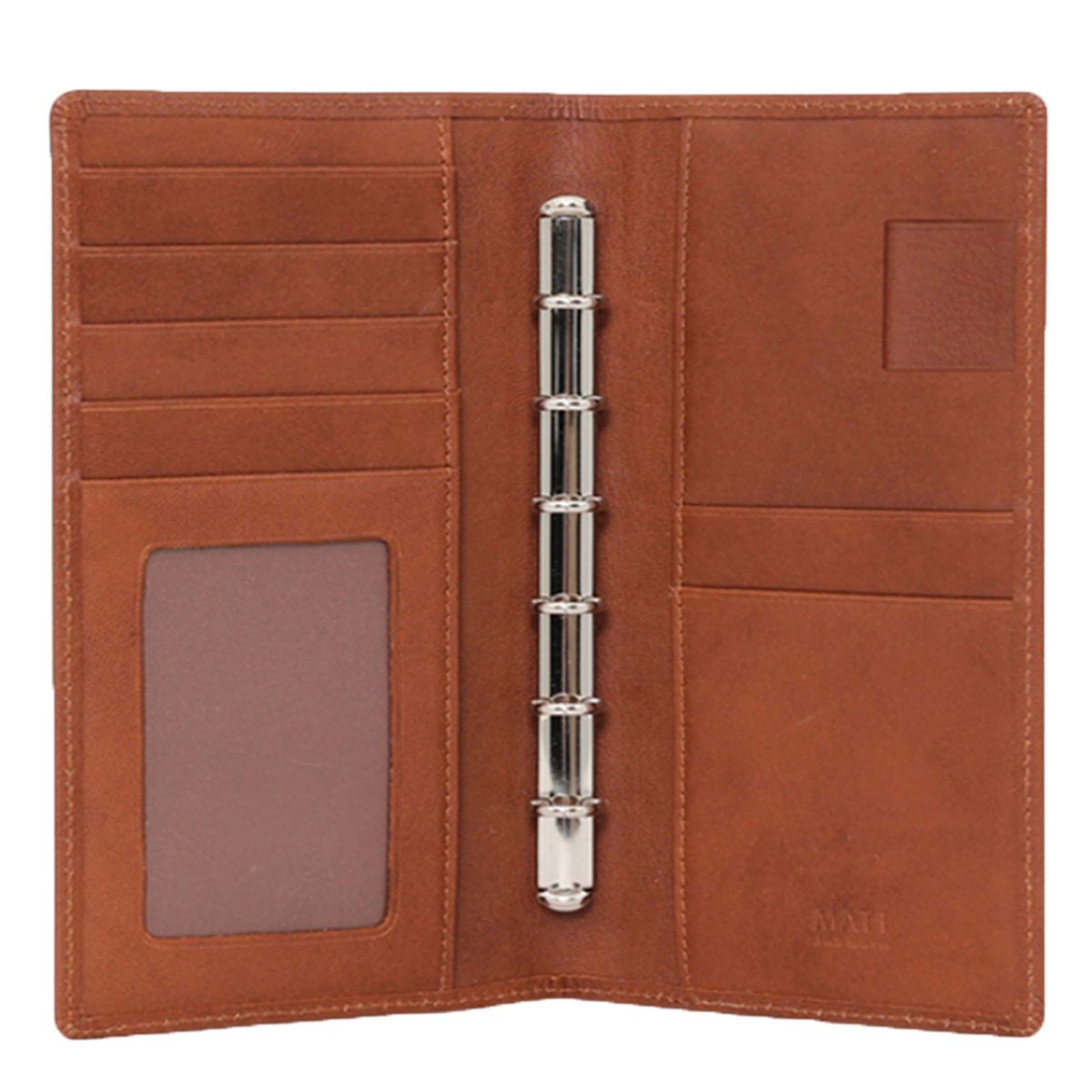 마뜨(MATT) 52절 베지터블 소가죽 6공 다이어리 커버 브라운 9x17.3cm D77915