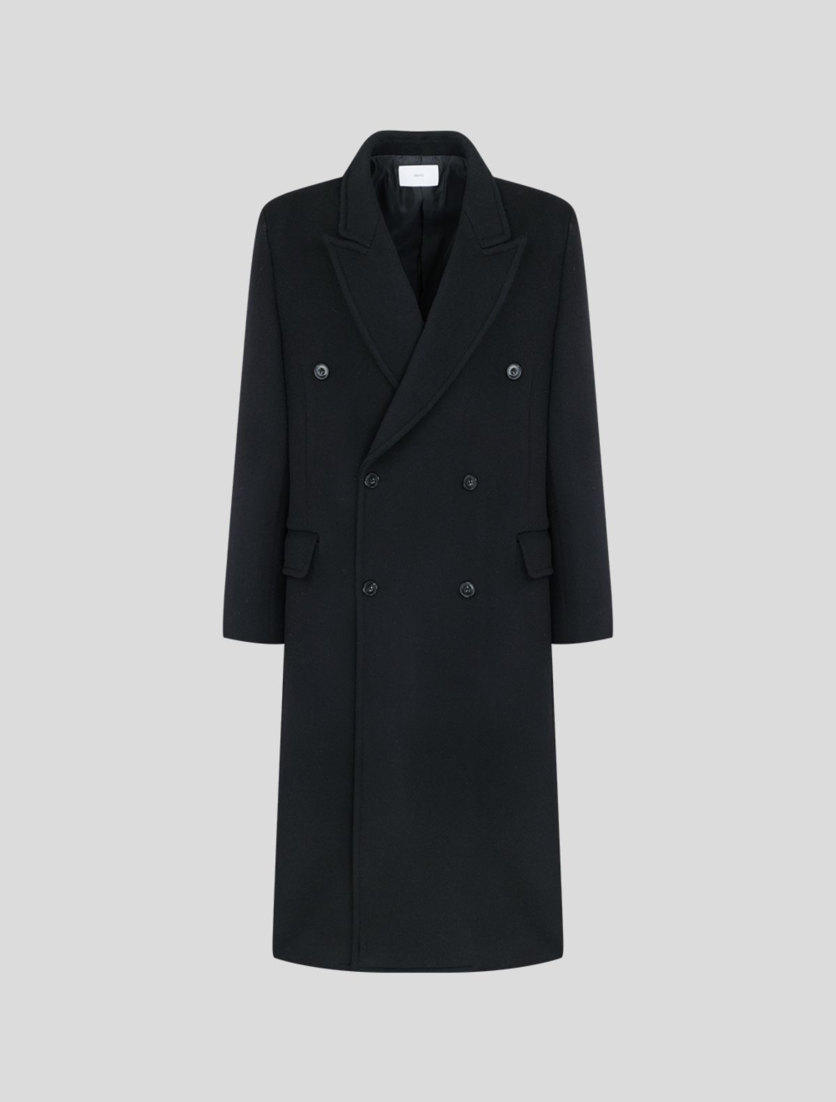 데호(DEHO) WOOL BLEND DOUBLE COAT [Black]