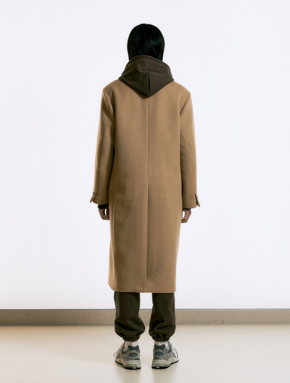 데호(DEHO) WOOL BLEND DOUBLE COAT [Camel]
