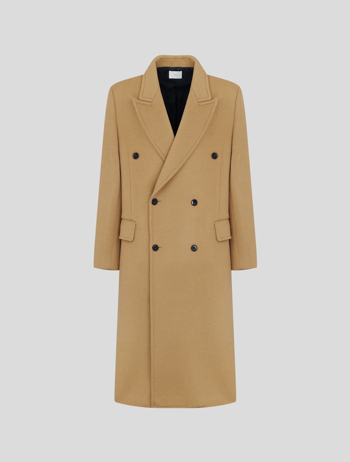 데호(DEHO) WOOL BLEND DOUBLE COAT [Camel]
