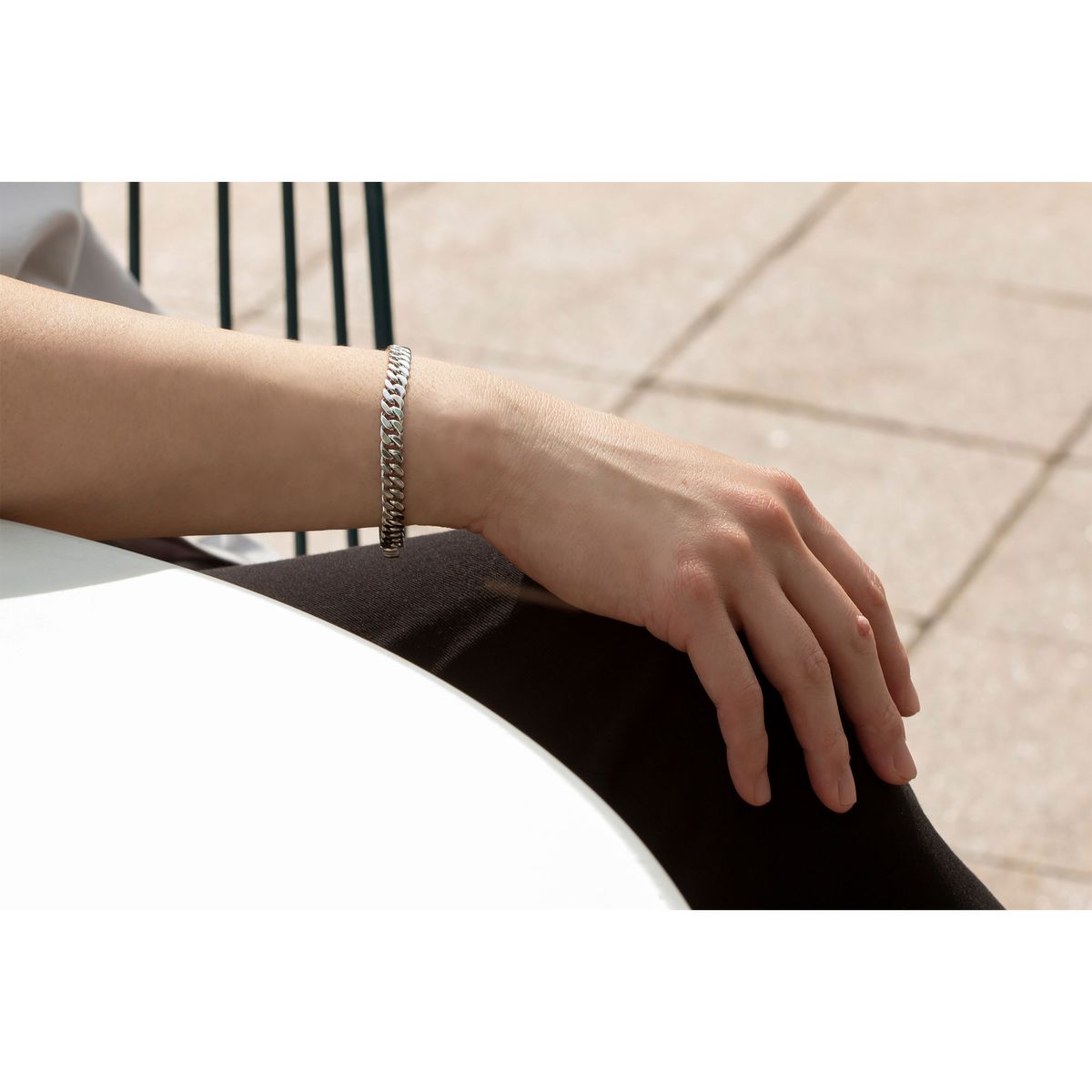 종로공장(JONGNOGONGJANG) 실버 925 면체인 팔찌 (Silver Chain bracelet)