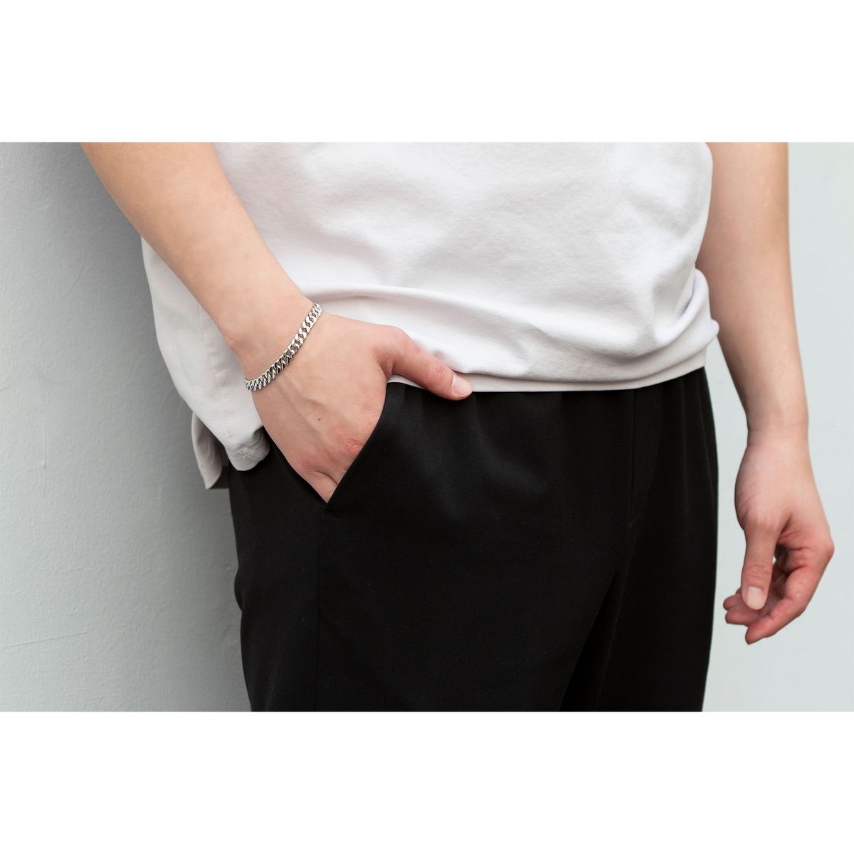 종로공장(JONGNOGONGJANG) 실버 925 면체인 팔찌 (Silver Chain bracelet)