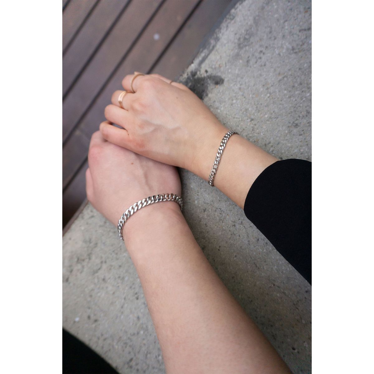 종로공장(JONGNOGONGJANG) 실버 925 면체인 팔찌 (Silver Chain bracelet)