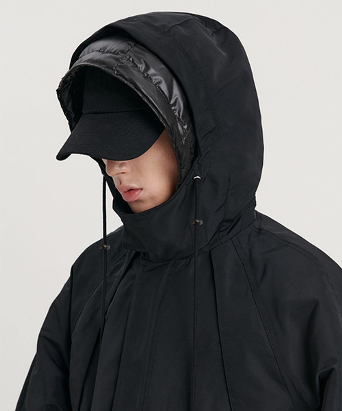 디앤에스알(DNSR) 디터처블 헤비 롱다운 파카 (Black)