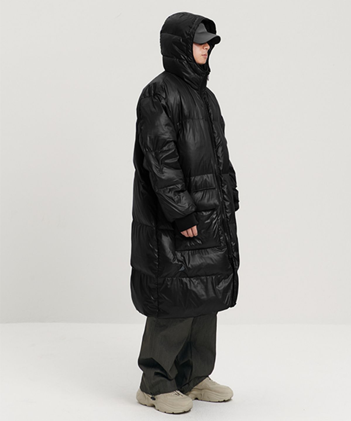 디앤에스알(DNSR) 디터처블 헤비 롱다운 파카 (Black)