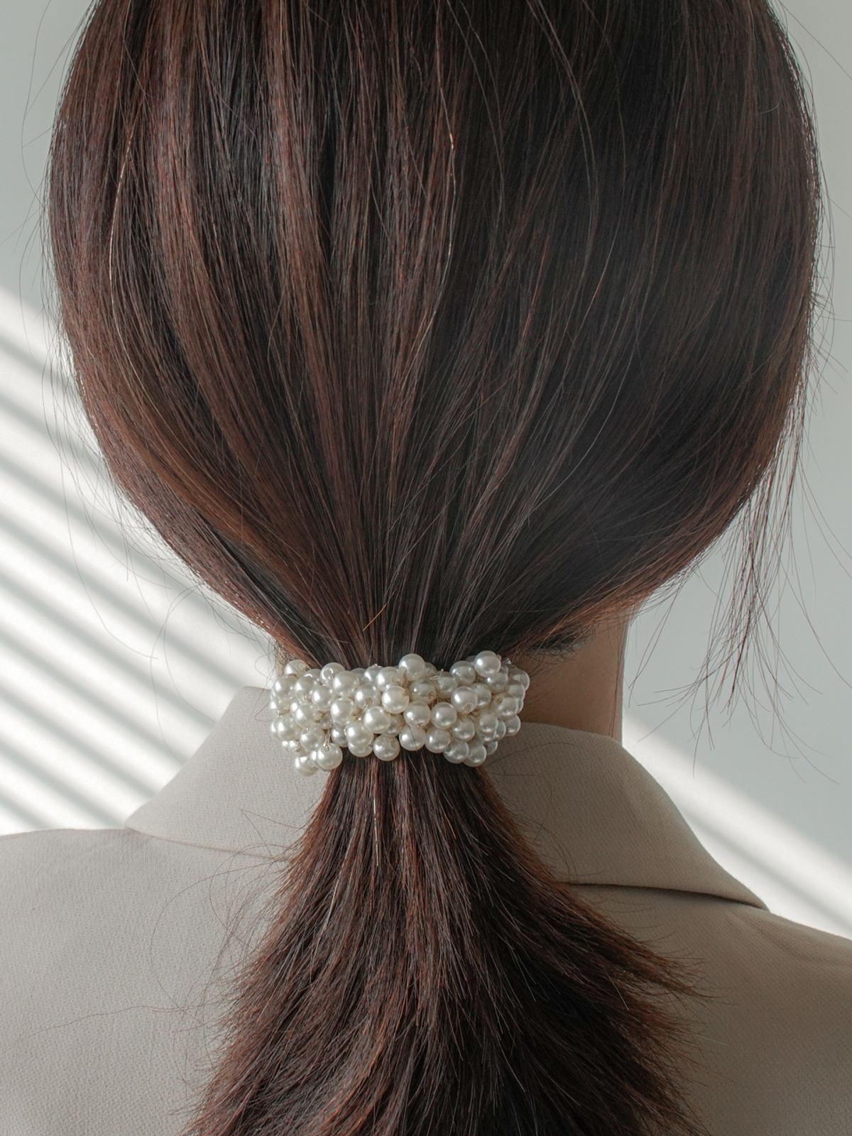 포스트루드(POSTLUDE) [2 SIZE] PEARL HAIR STRING