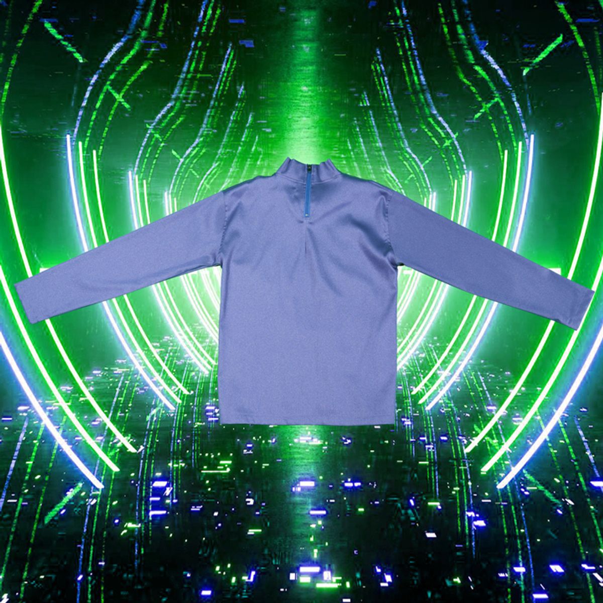 우빙(WOOVING) PLEATS LONG SLEEVE (PURPLE)
