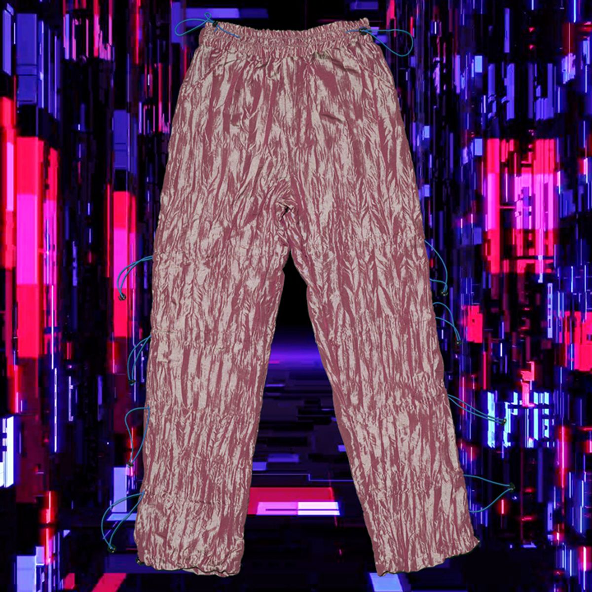 우빙(WOOVING) CRINKLE STRING PANTS (ROSE GOLD)