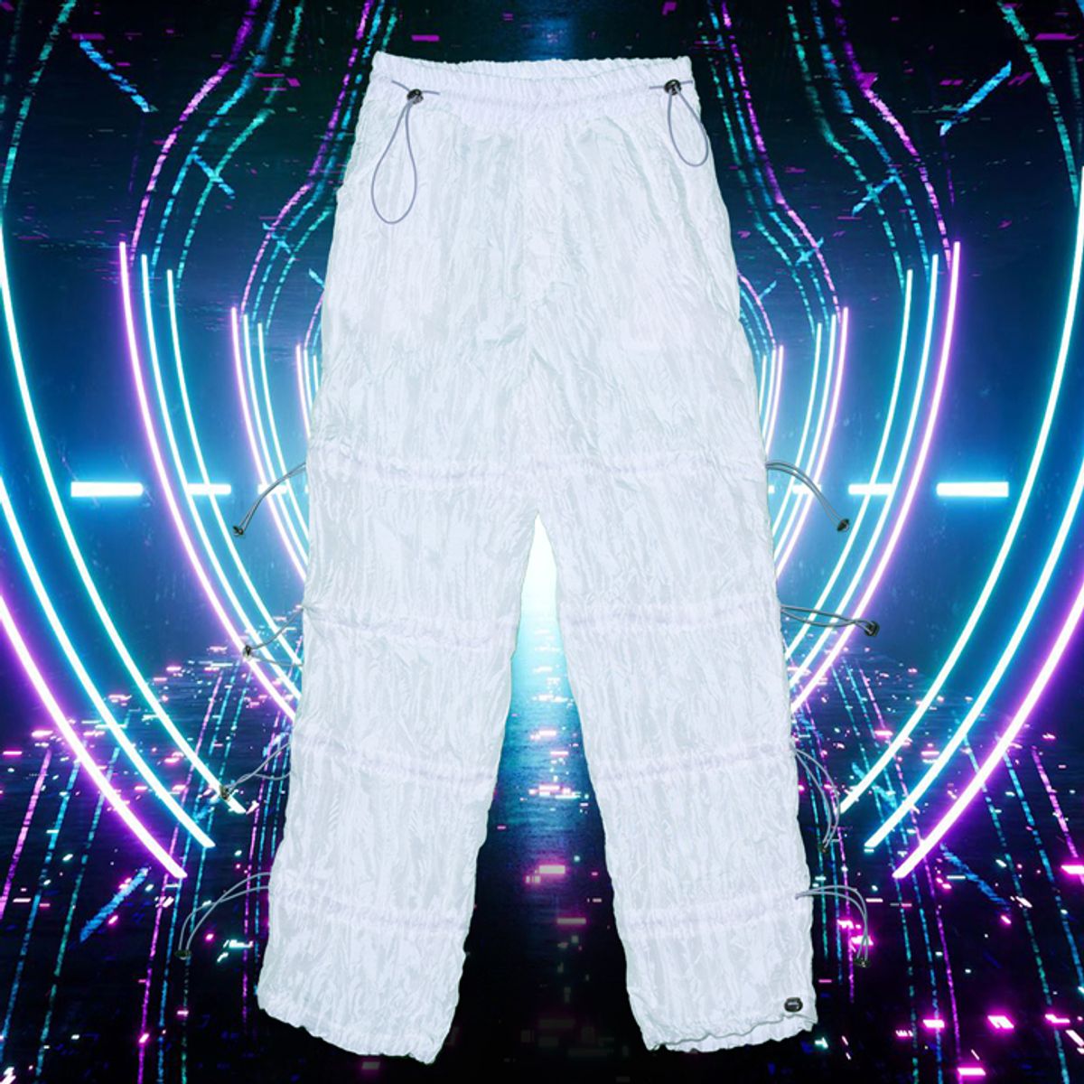 우빙(WOOVING) CRINKLE STRING PANTS (WHITE)