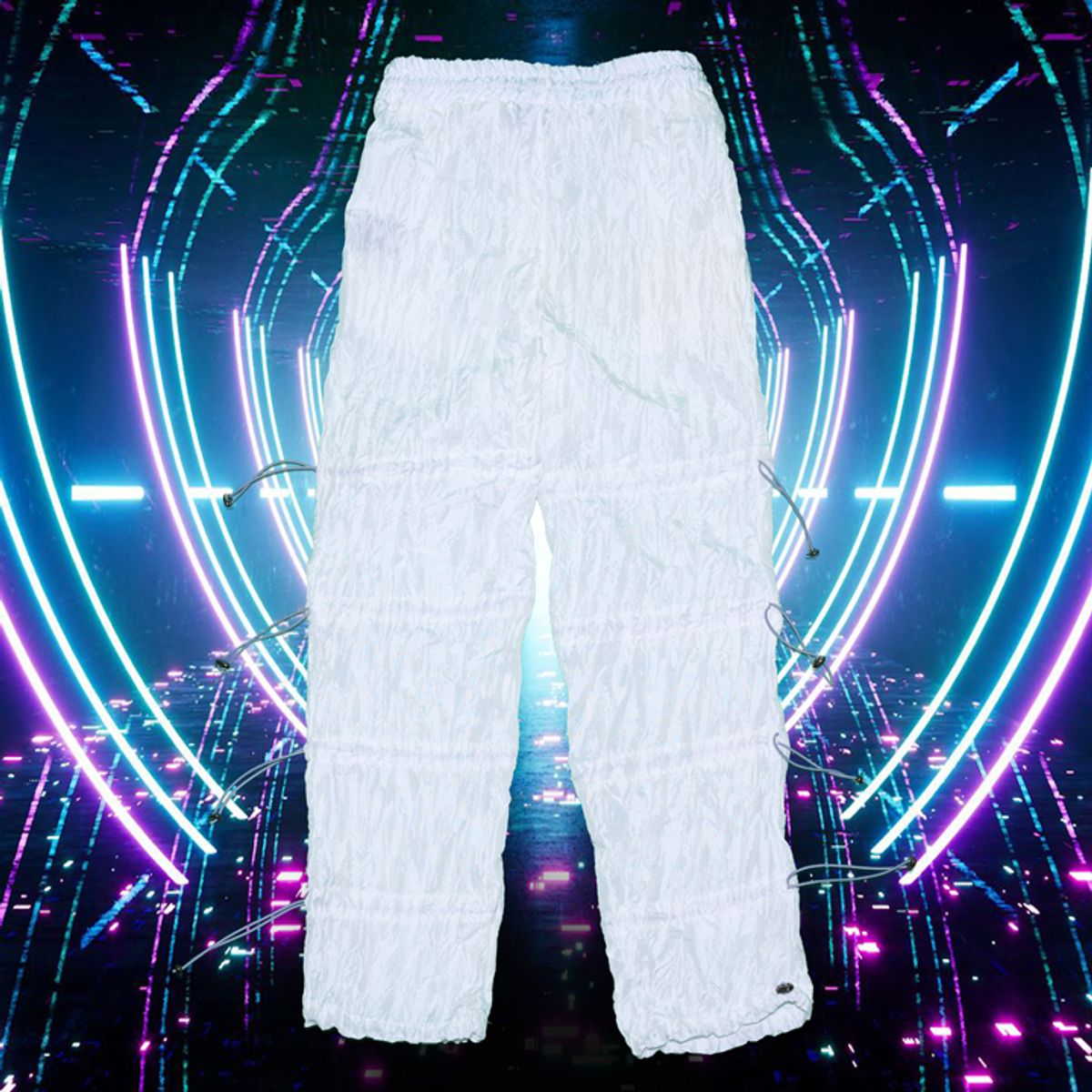우빙(WOOVING) CRINKLE STRING PANTS (WHITE)