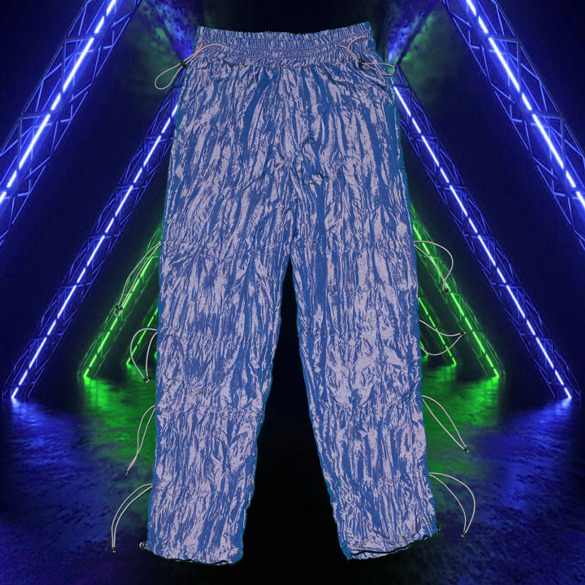 우빙(WOOVING) CRINKLE STRING PANTS (PURPLE)
