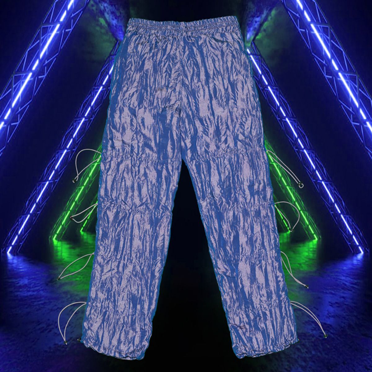 우빙(WOOVING) CRINKLE STRING PANTS (PURPLE)