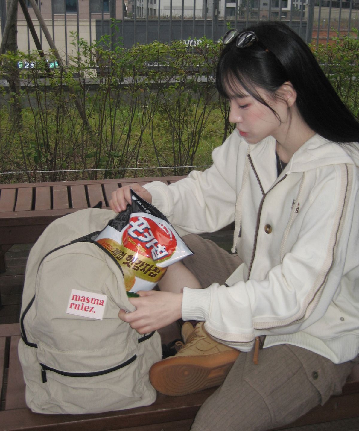 마스마룰즈(MASMARULEZ) Daily backpack_Beige
