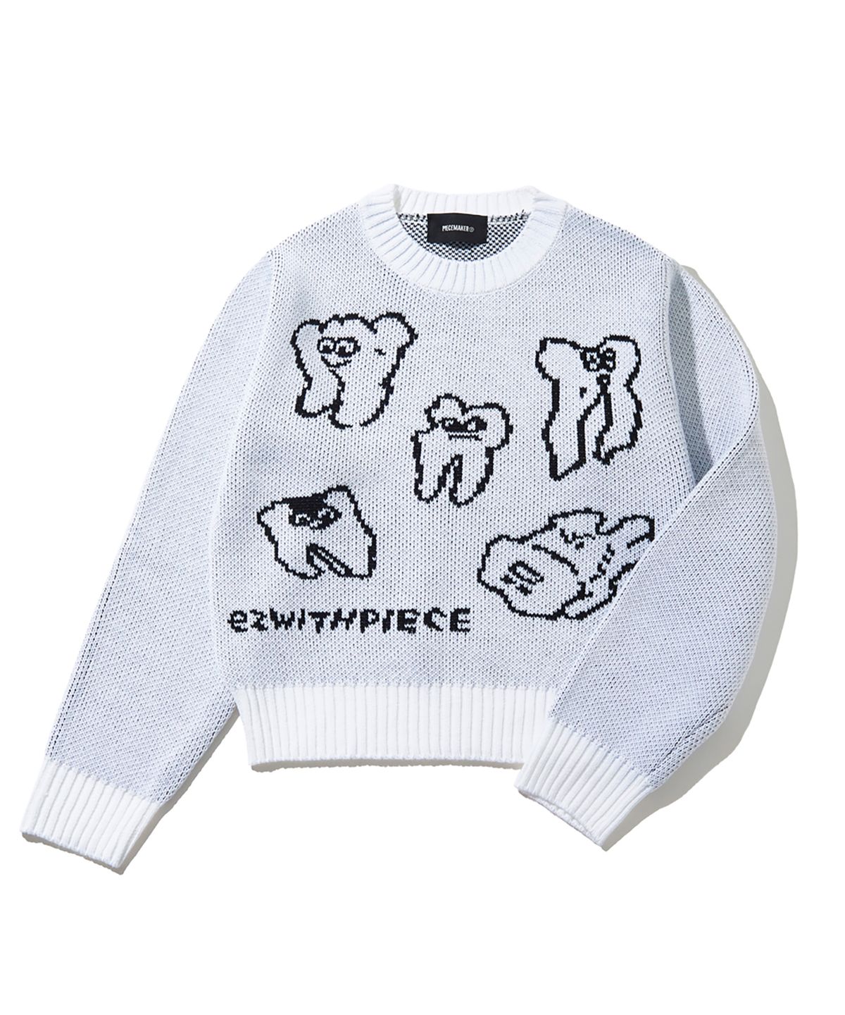 피스메이커(PIECE MAKER) TEETH KNIT SWEATER (IVORY)