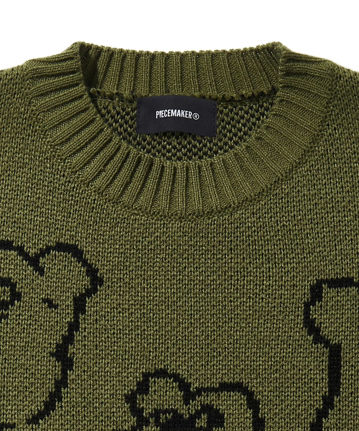 피스메이커(PIECE MAKER) TEETH KNIT SWEATER (AVOCADO)