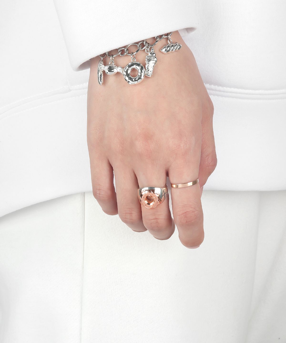 논논(NONENON) DONUT RNG SILVER925(18K ROSEGOLD PLATED)