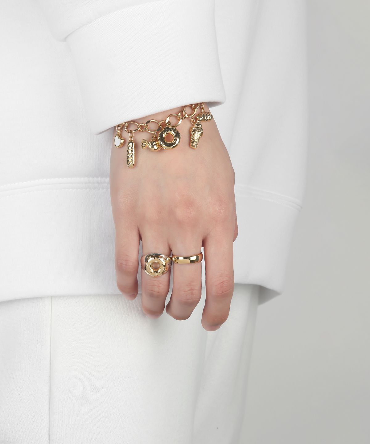 논논(NONENON) DONUT RNG SILVER925(18K GOLD PLATED)