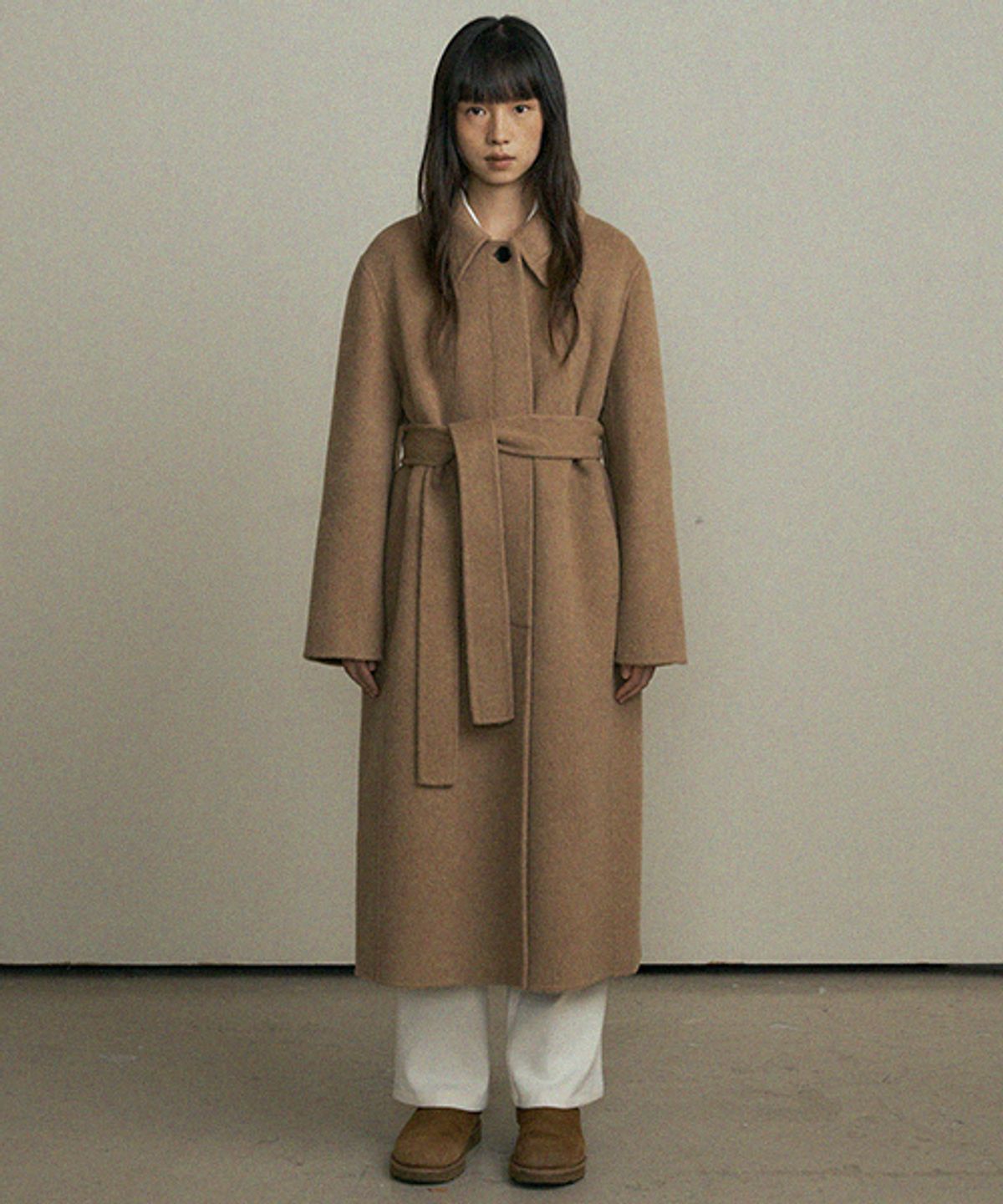 링서울(LINGSEOUL) fox single handmade coat-camel