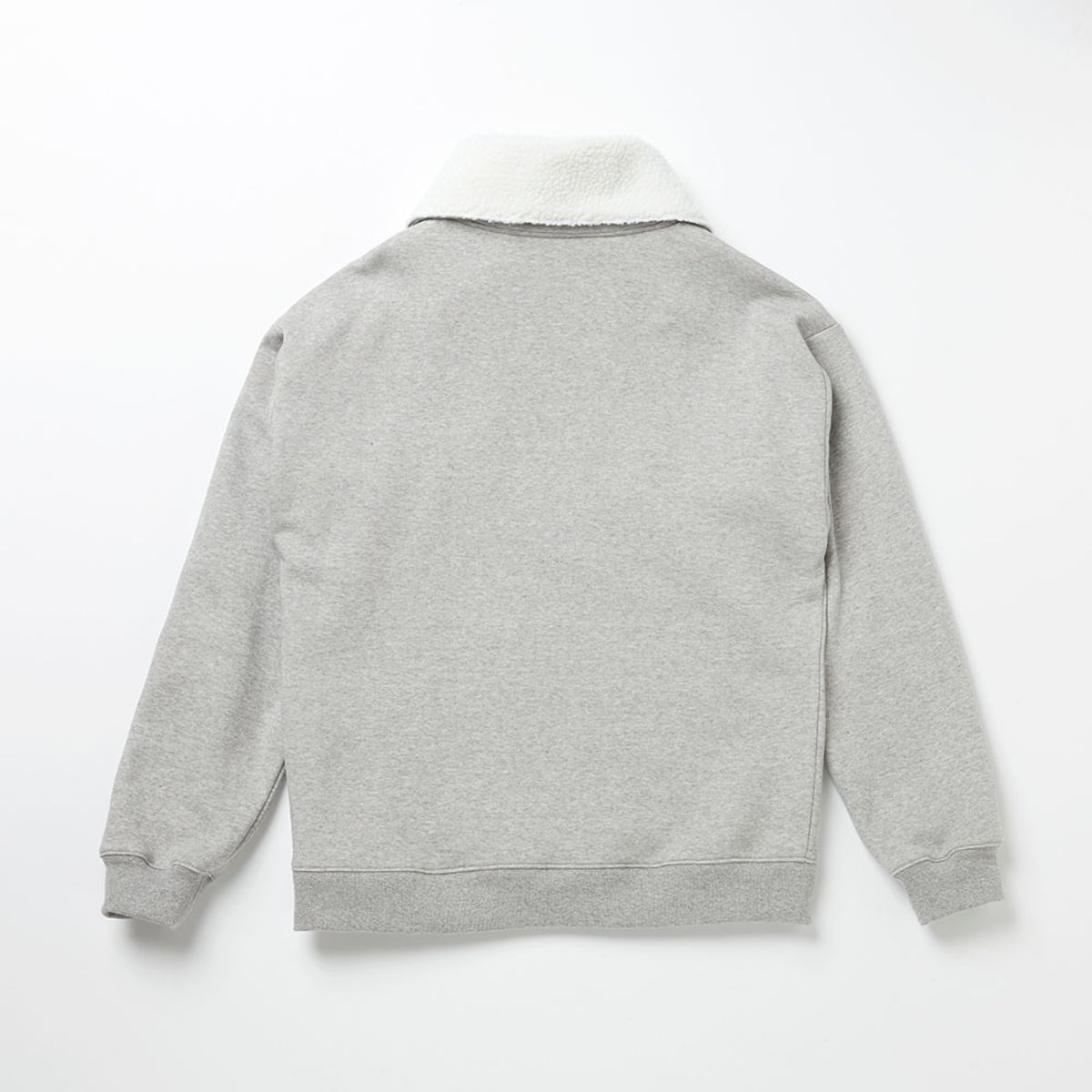 에프엠9102(FM91.02) FLEECE COLLAR HALF ZIP CREW_grey