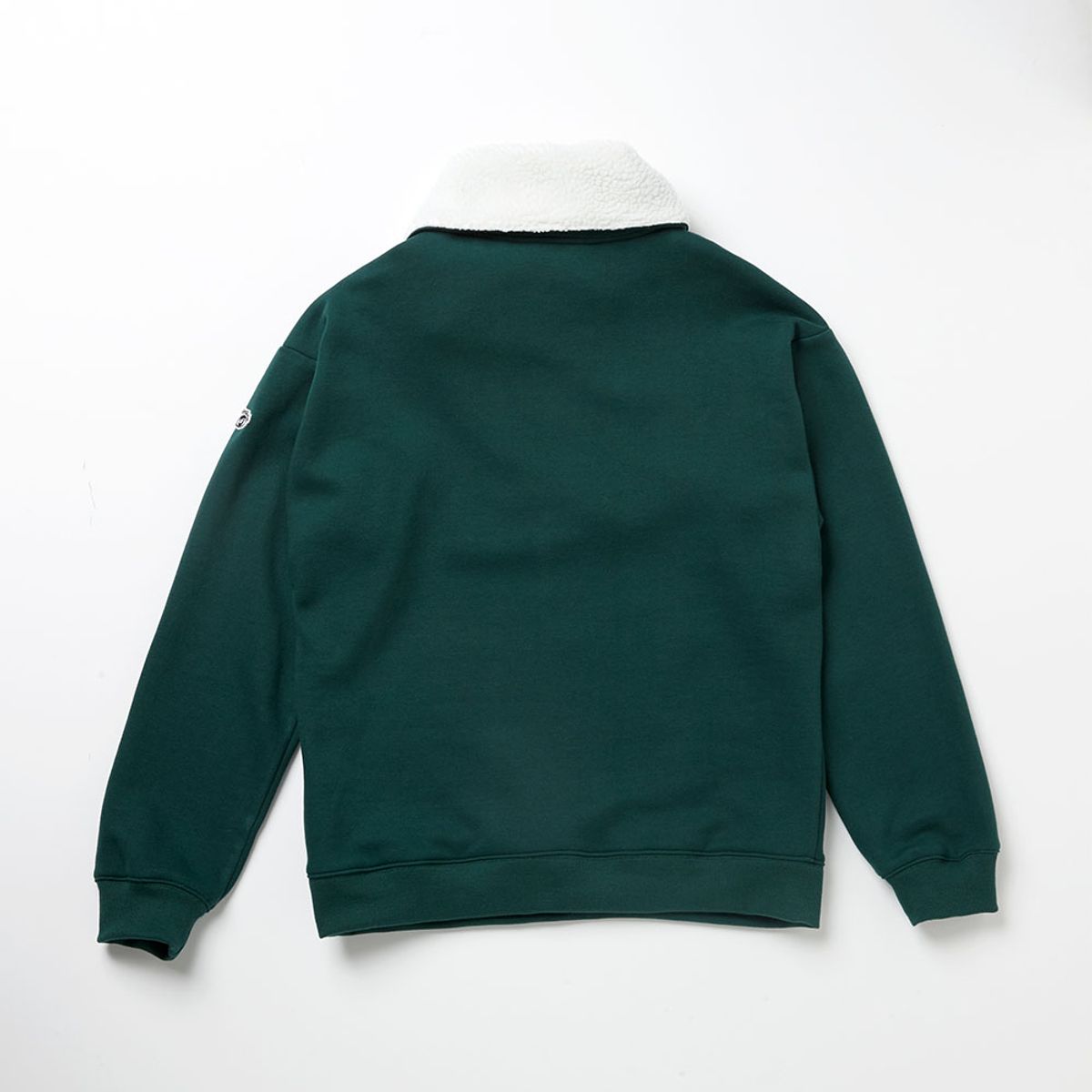 에프엠9102(FM91.02) FLEECE COLLAR HALF ZIP CREW_olive