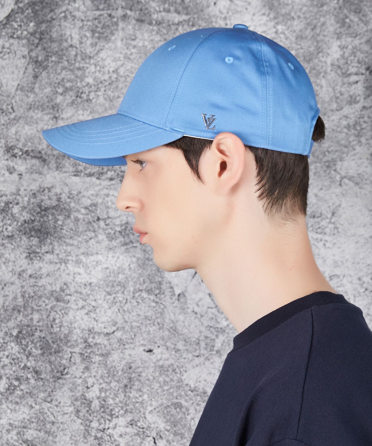 바잘(VARZAR) VZ 스터드 오버핏 볼캡 스카이블루