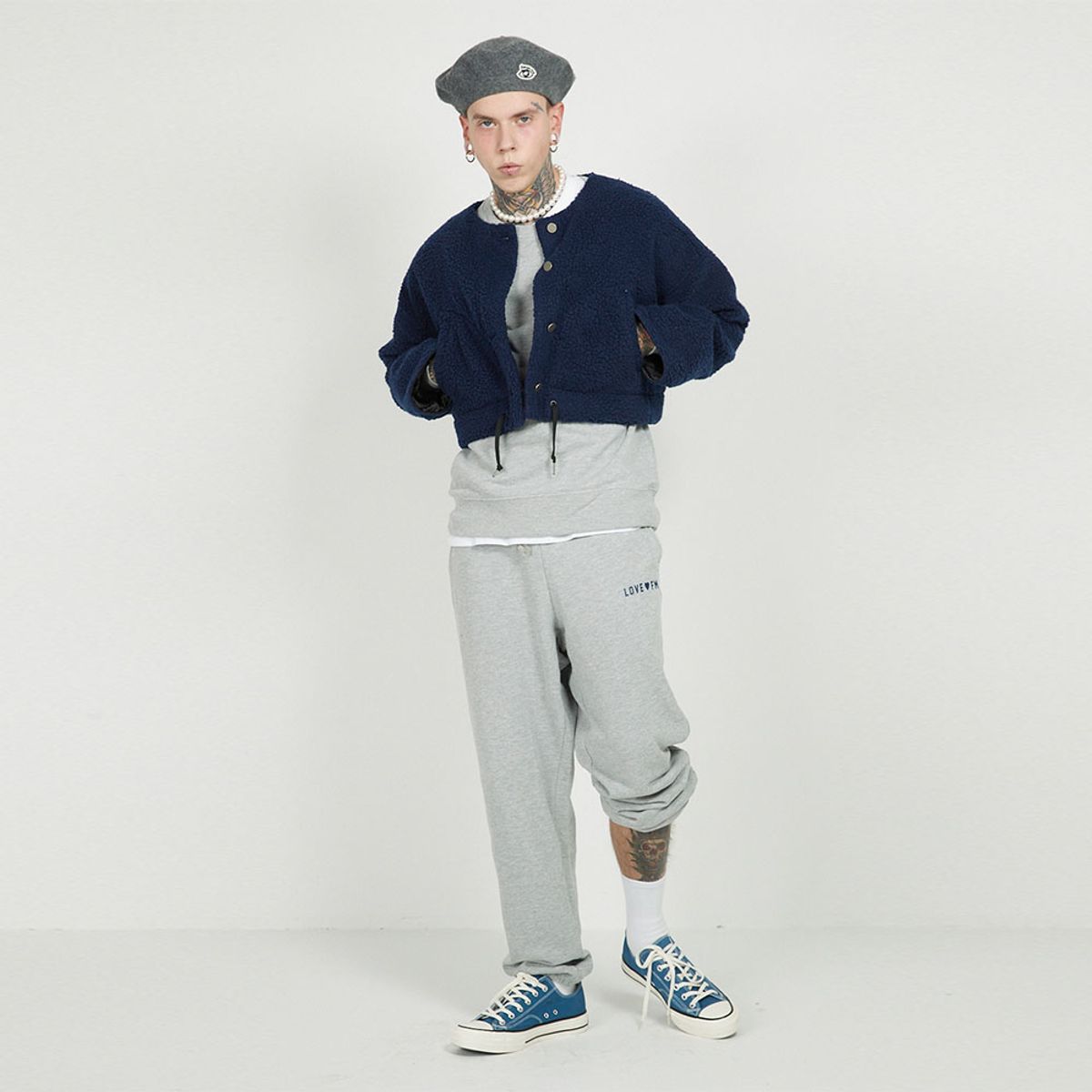 에프엠9102(FM91.02) TEDDY BLOUSON_navy