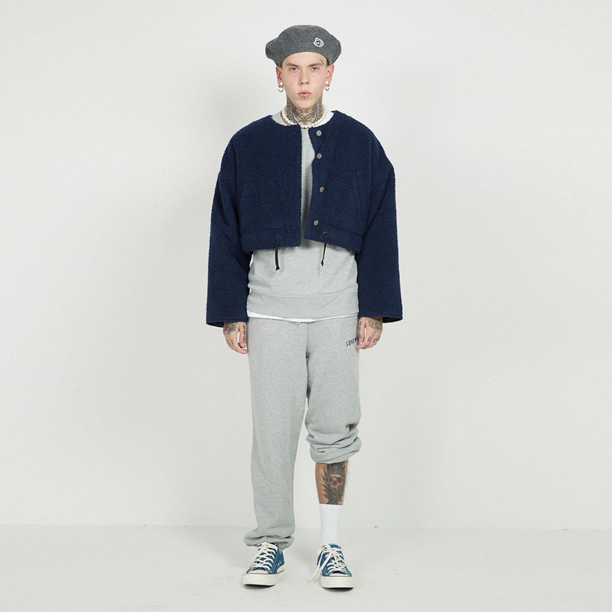 에프엠9102(FM91.02) TEDDY BLOUSON_navy