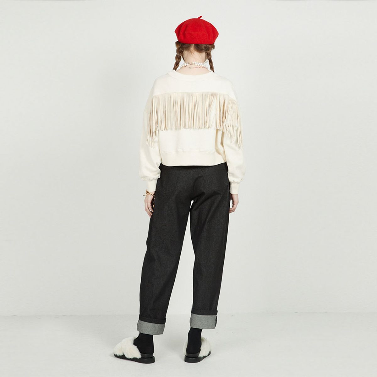 에프엠9102(FM91.02) WEST SWEAT SHIRTS_cream