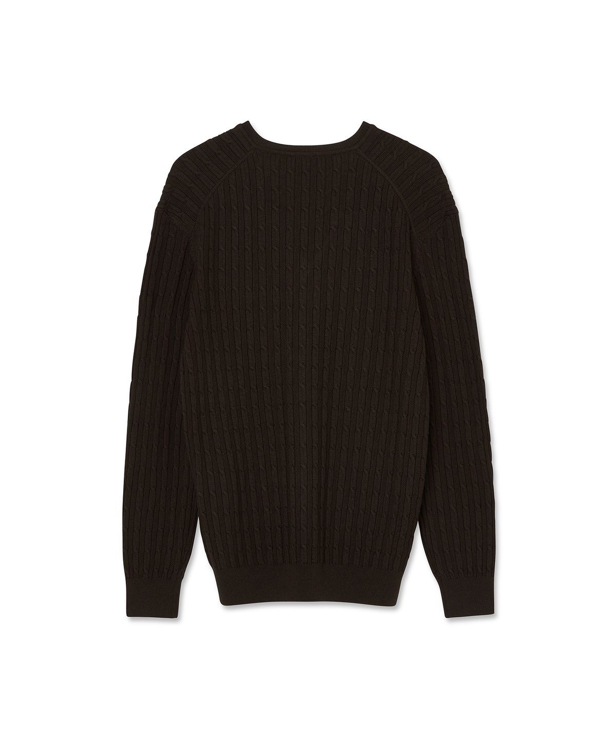 이올로(IOLO) 우먼 버티칼 케이블 브이넥_브라운
