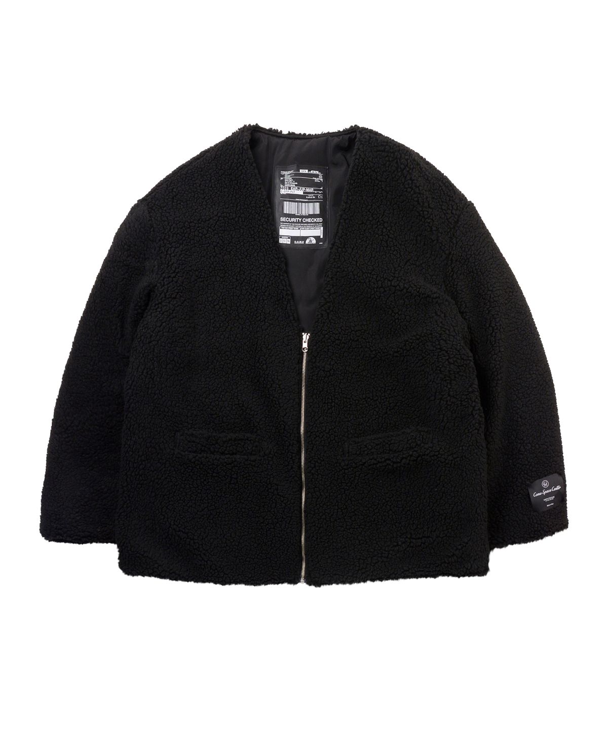 씨오엠이(COME) [UNISEX] Reversible Faux Fur Cardigan Coat (Black)