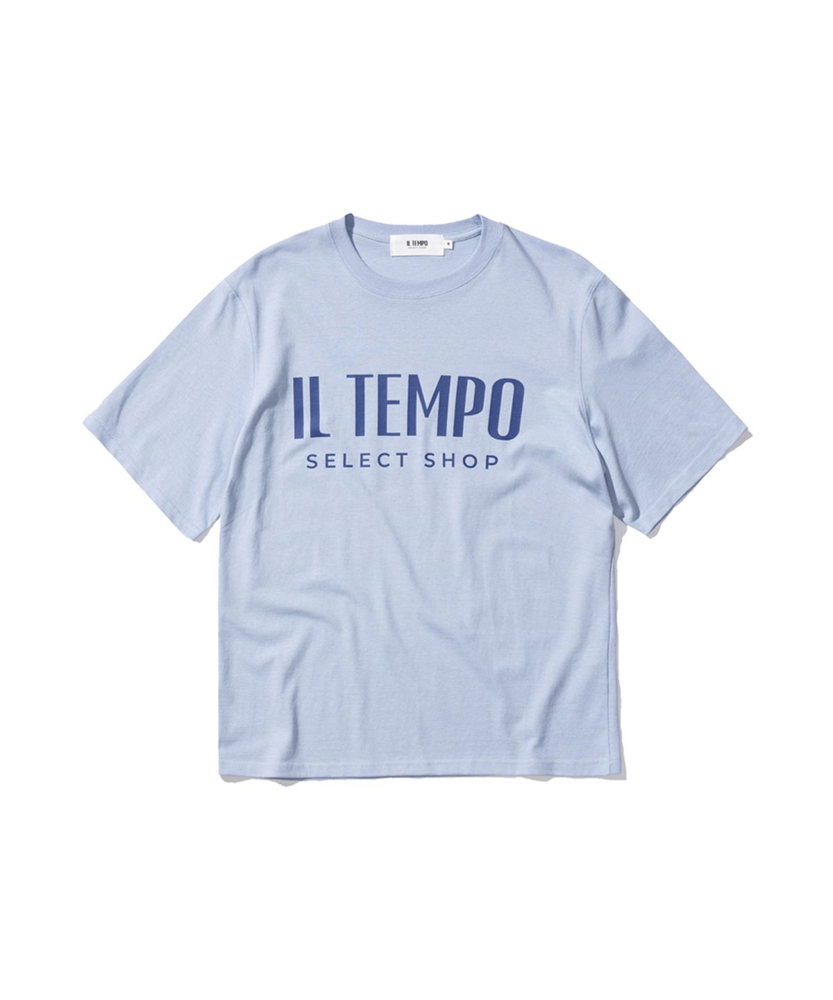 일템포셀렉샵(IL TEMPO SELECT SHOP) 레귤러 핏 빅 로고 티셔츠 라이트 스카이 블루