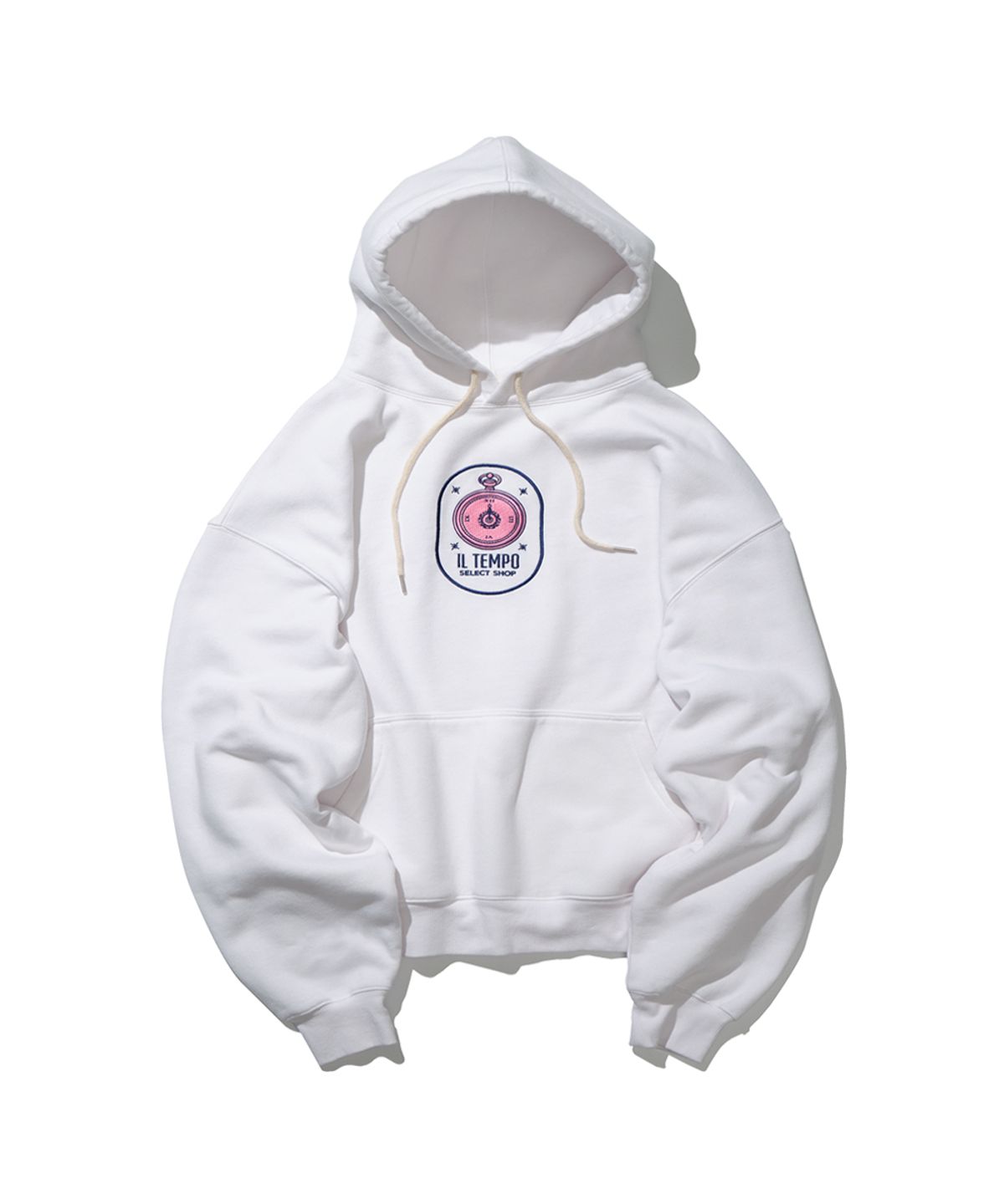 일템포셀렉샵(IL TEMPO SELECT SHOP) 빅로고 벌룬 기모후드 화이트