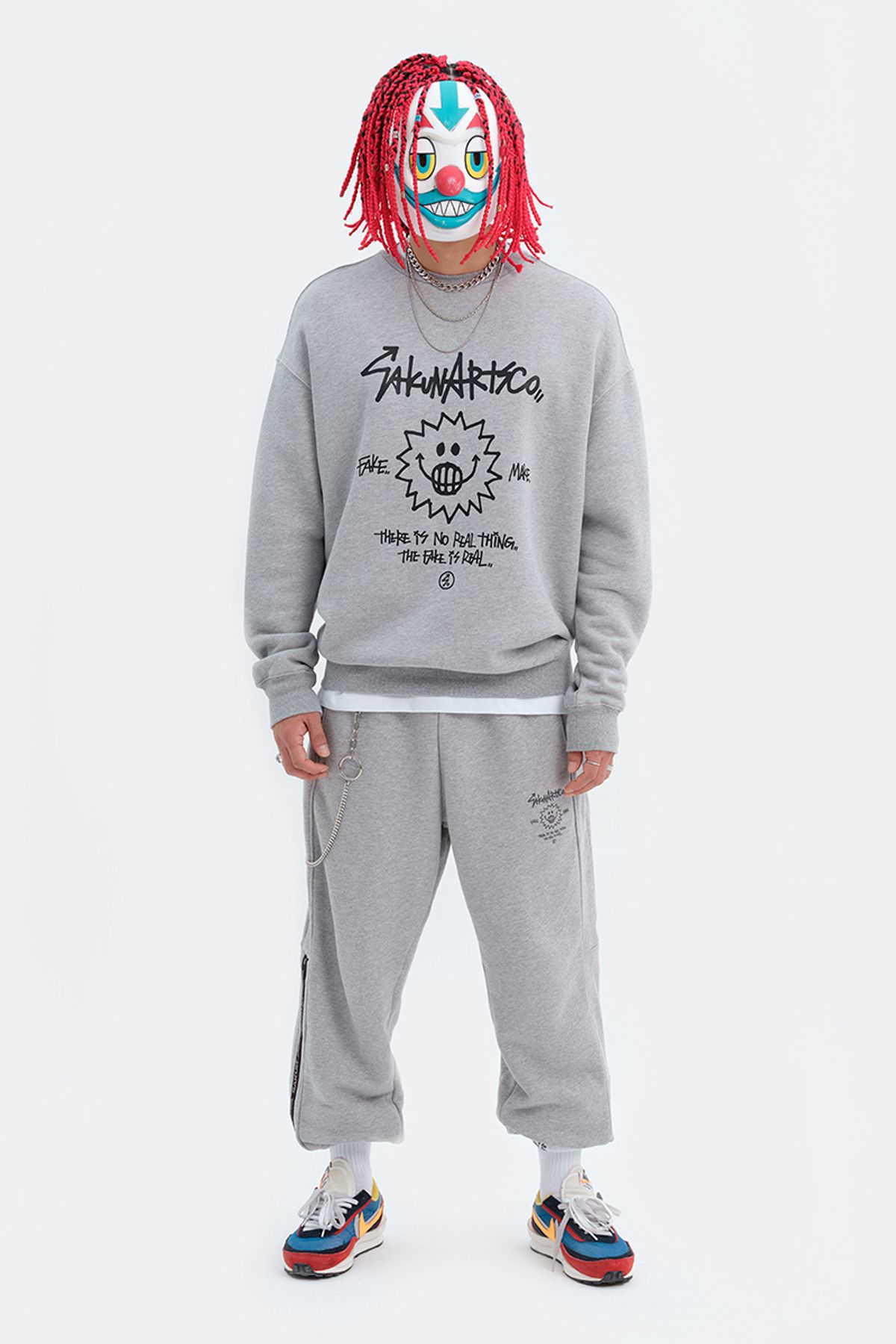 사쿤(SAKUN) 남녀공용 맨투맨(그레이) $MILE OG MTM T-SHIRT GRAY