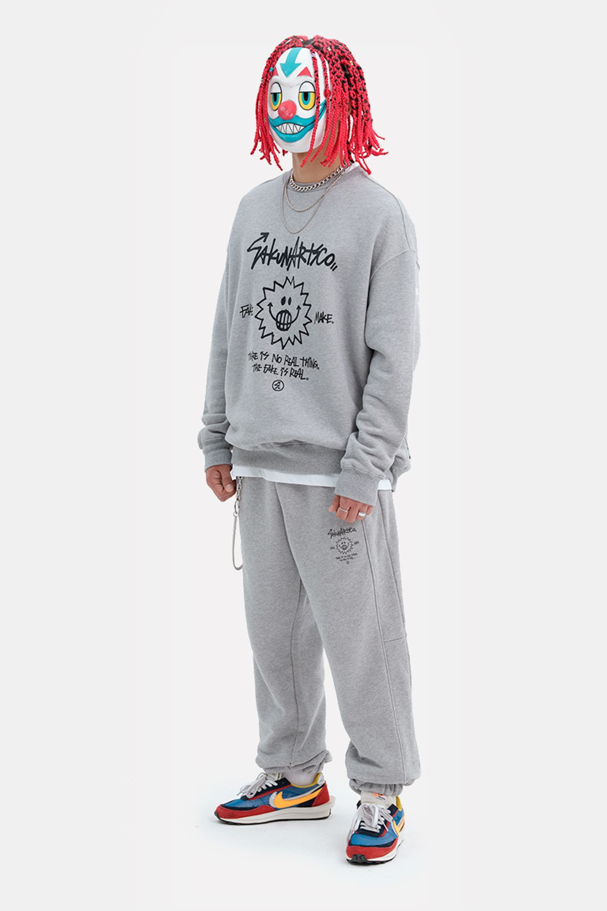 사쿤(SAKUN) 남녀공용 맨투맨(그레이) $MILE OG MTM T-SHIRT GRAY