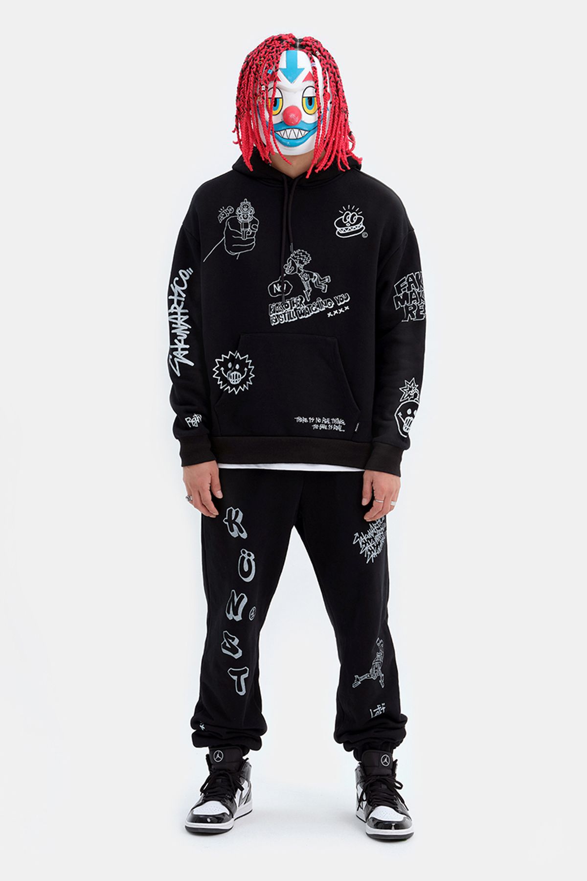 사쿤(SAKUN) 남녀공용 후드티셔츠(블랙) DOOD HOODIE BLACK