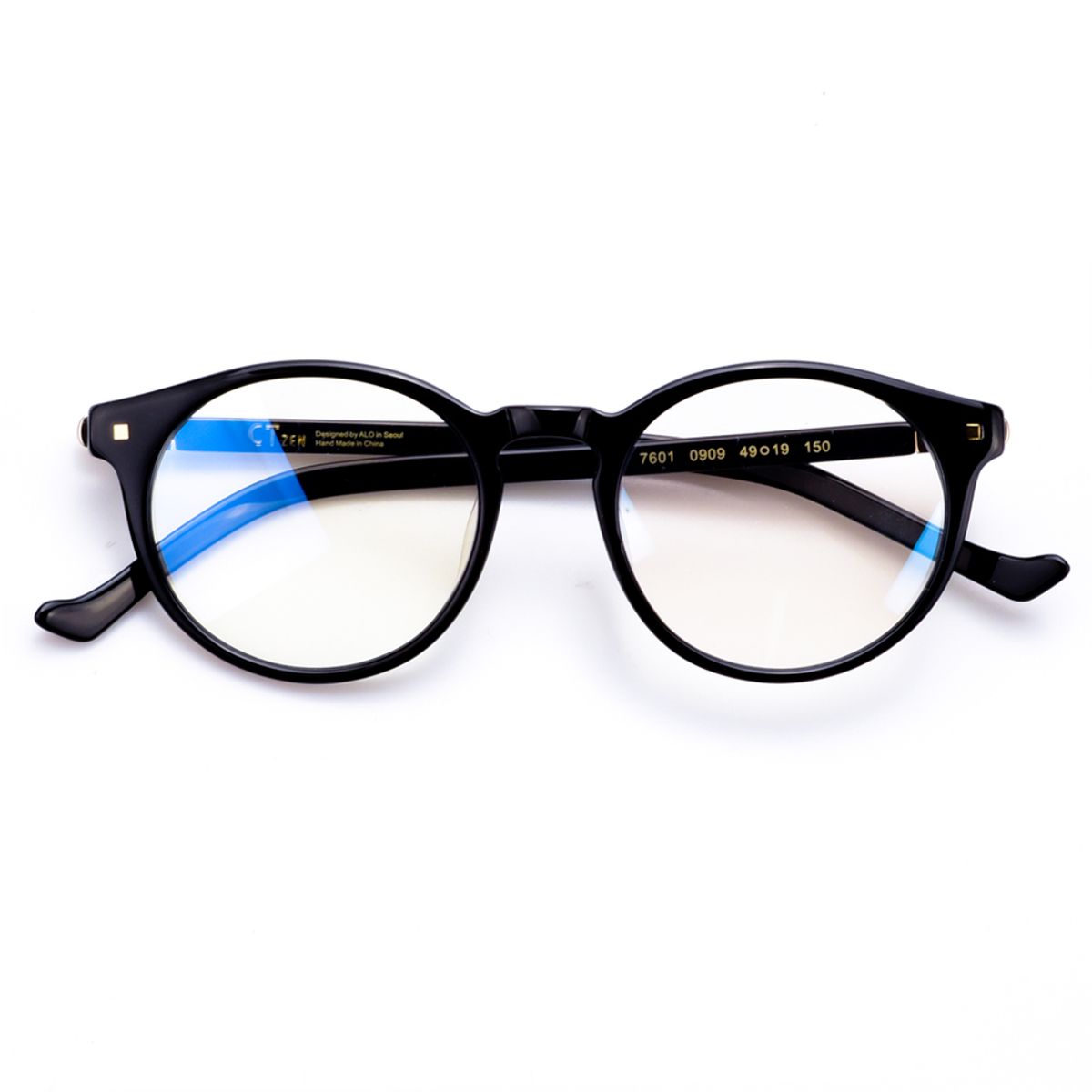 알로아이웨어(ALO EYEWEAR) [ALO:CTZEN] CI7601A C1 러셀 모던 블랙 라운드 안경