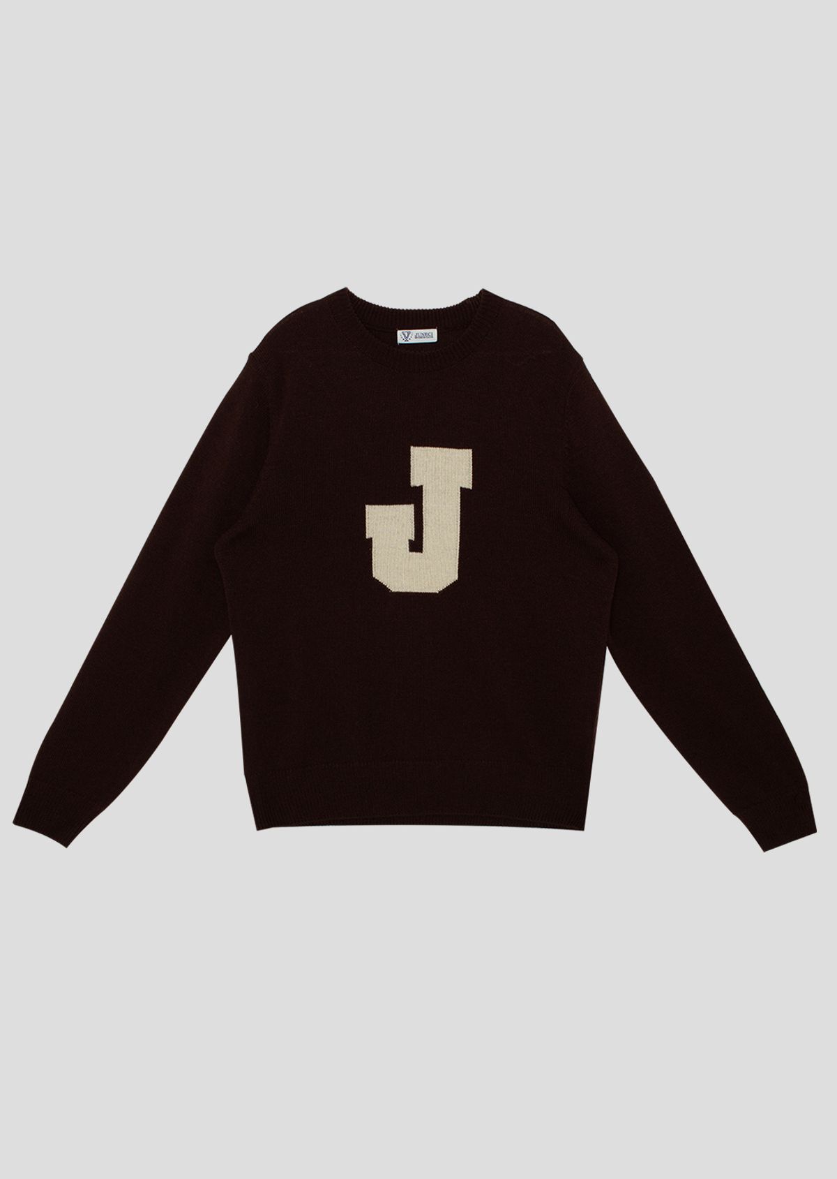 주네시 스포츠 클럽(JUNECI SPORTS CLUB) 제이 이니셜 메리노울 니트 (브라운)