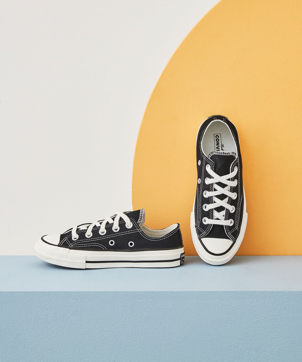 컨버스(CONVERSE) 척 70 빈티지 캔버스 키즈 블랙 368986C