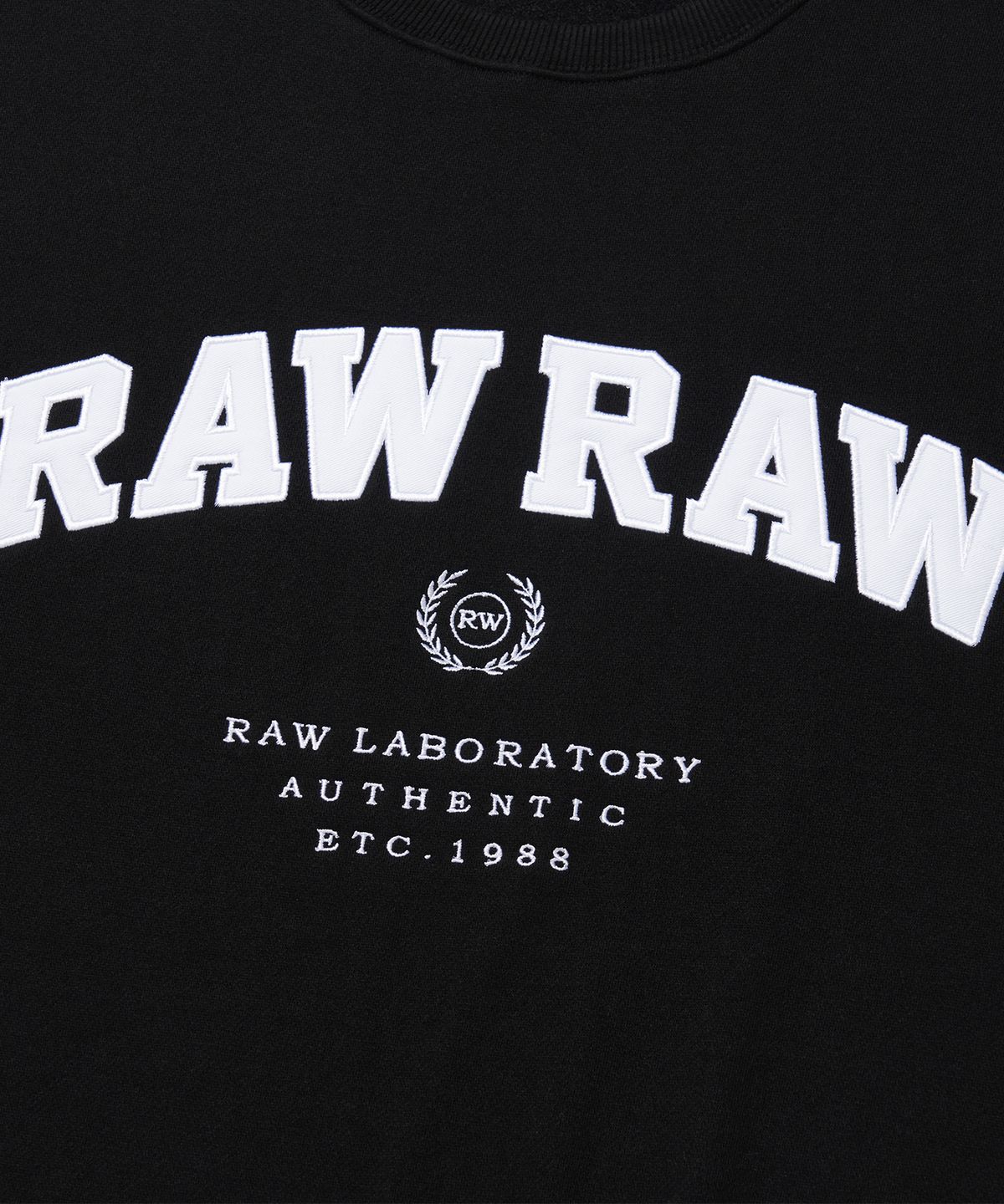 로우랩(RAW LAB) RAWRAW 아치로고 크루넥 (블랙)