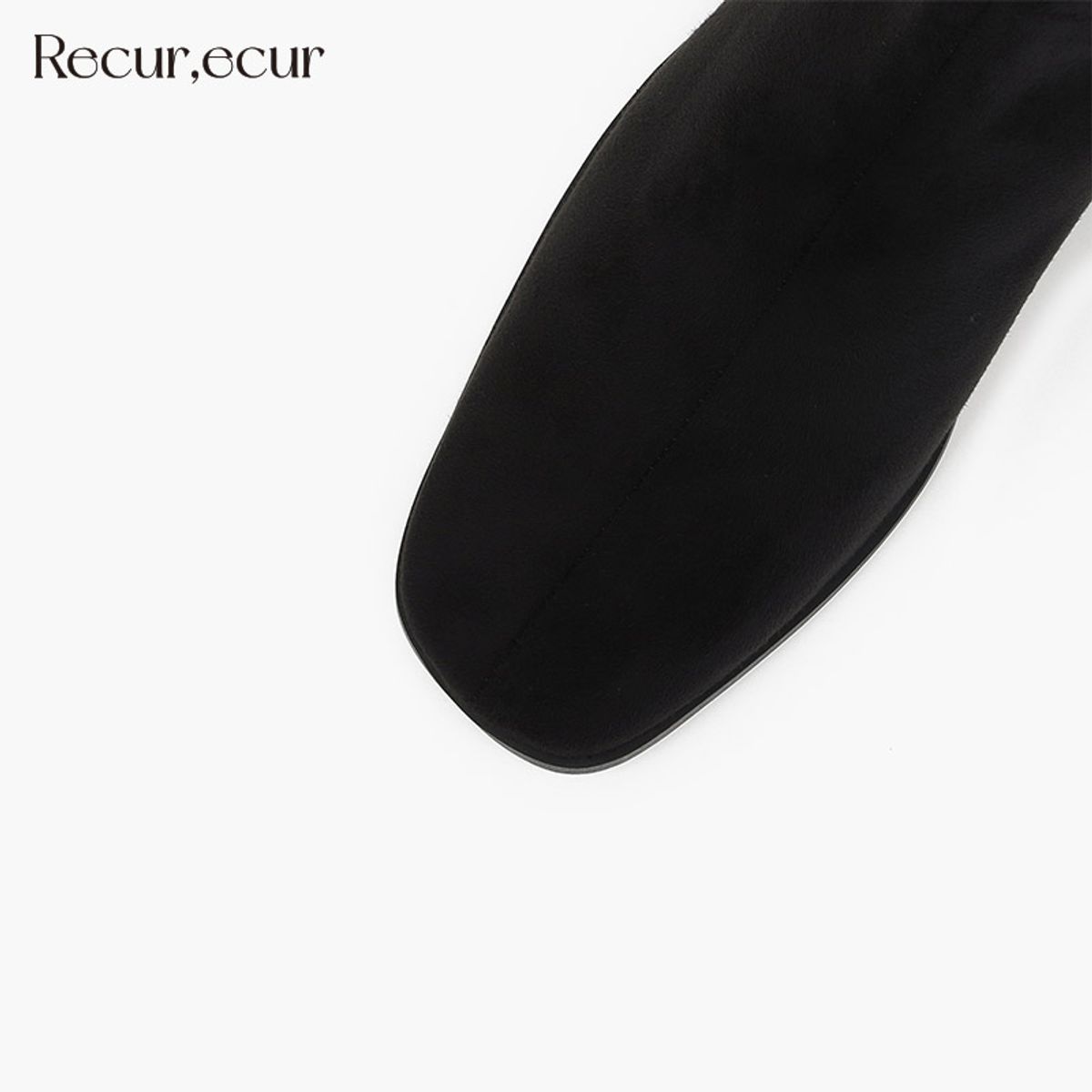 르쿠어에쿠어(RECUR ECUR) 1413 루이스 스판 앵클부츠 블랙