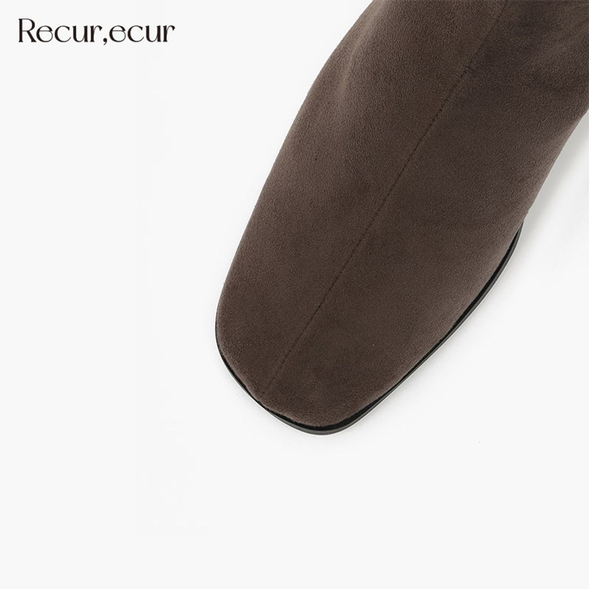 르쿠어에쿠어(RECUR ECUR) 1415 루이스 스판 앵클부츠 브라운