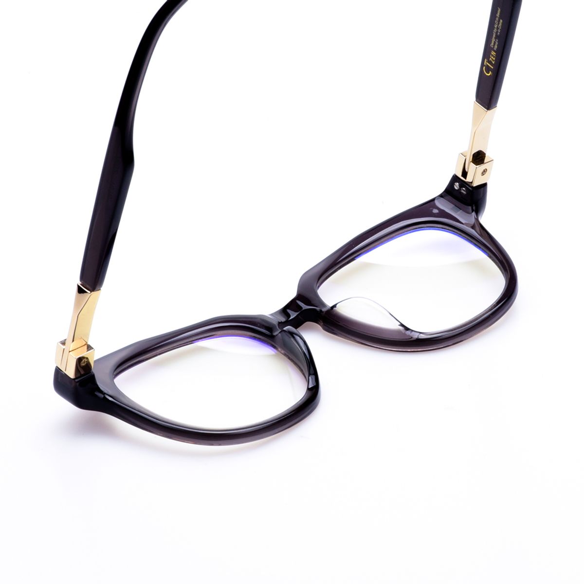 알로아이웨어(ALO EYEWEAR) [ALO:CTZEN] CI7602A C2 브로드 세미오버사이즈 다크그레이 뿔테 안경