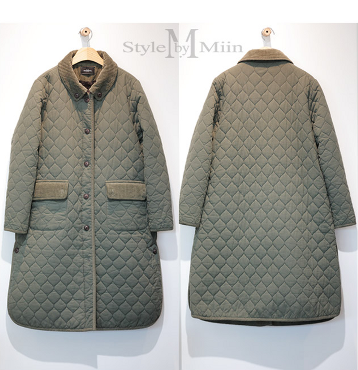 스타일바이미인(STYLEBYMIIN) 코듀로이퀼팅돋바