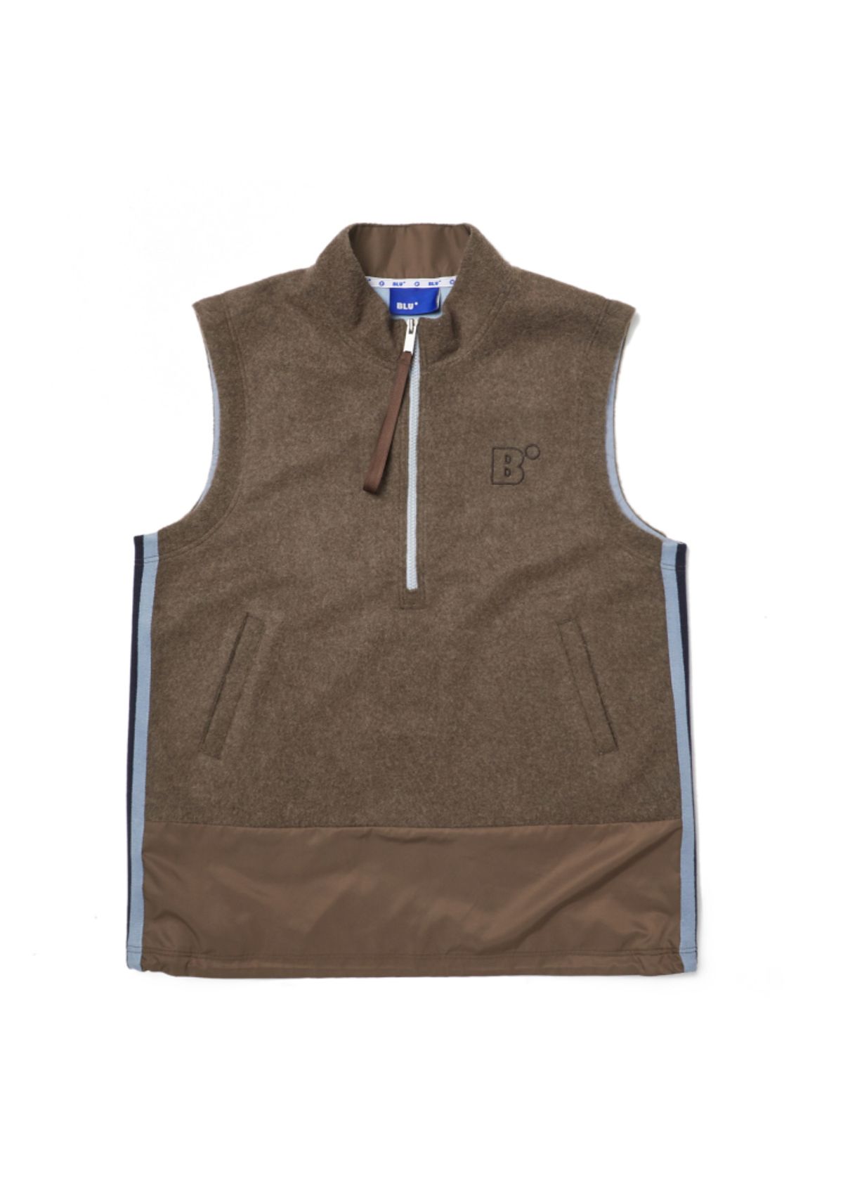 블루닷(BLUDOT) KNIT ZIP-UP VEST_BR