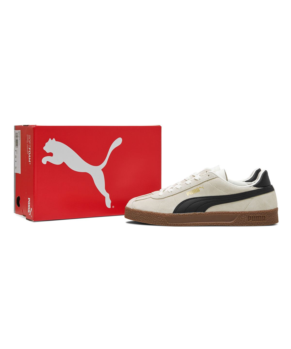 푸마(PUMA) 푸마 클럽 - 마쉬멜로우:블랙:골드 / 381111-08