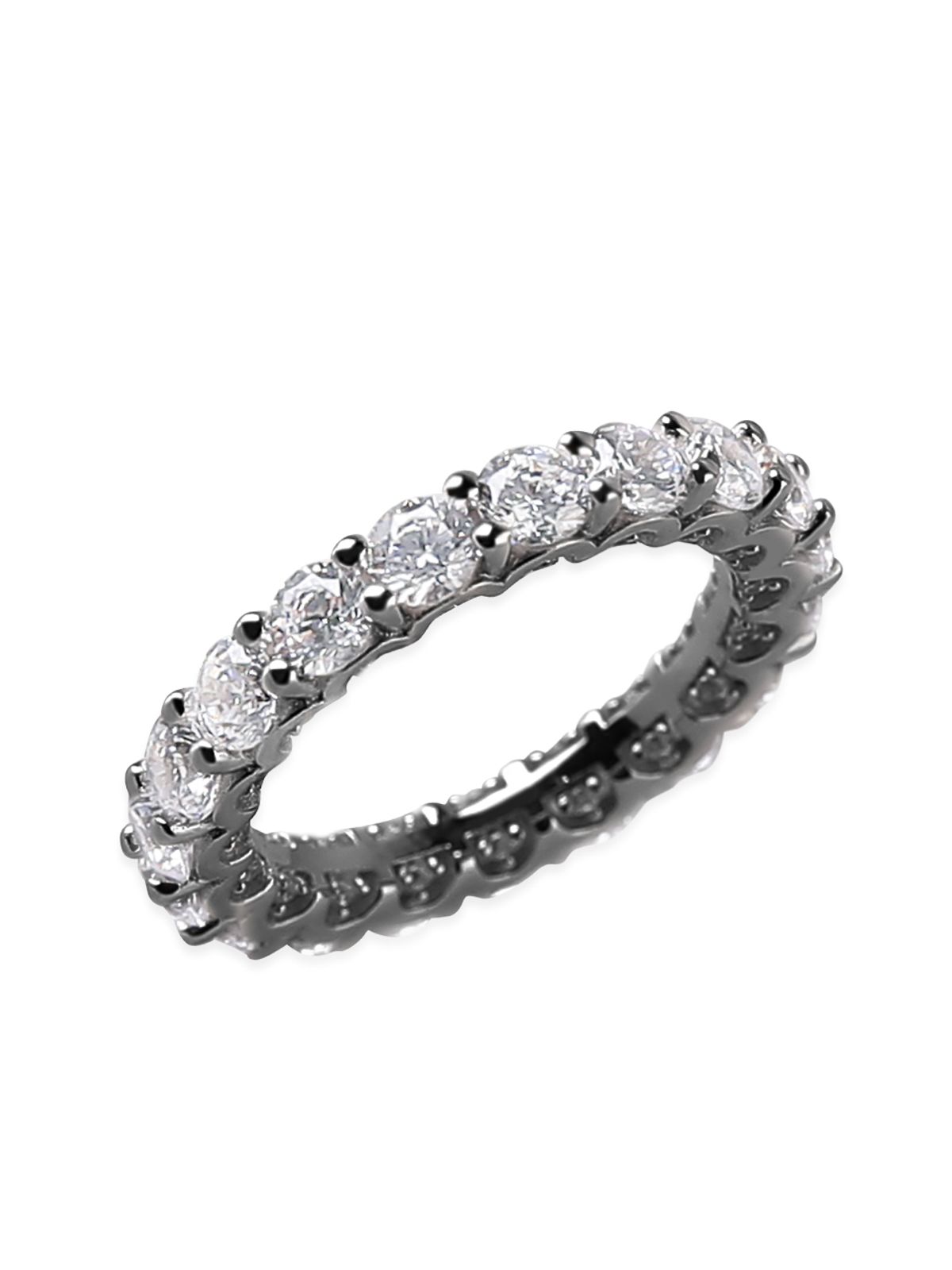 마씨에르(MACIER) [S925] 이터니티 테니스 반지 (흑실버)