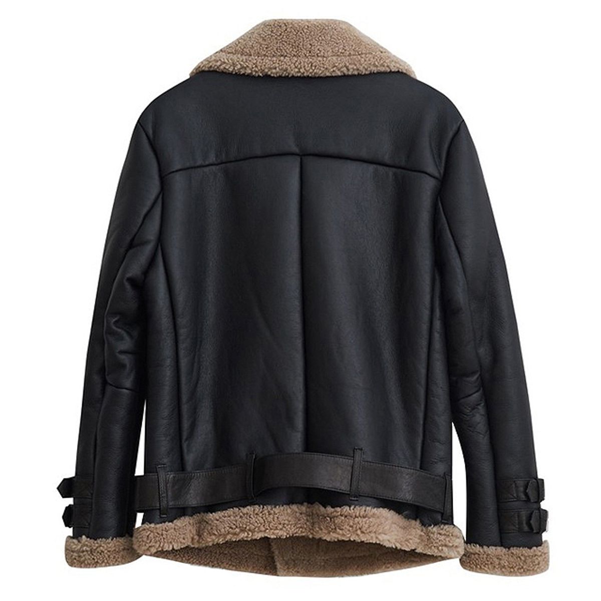 스트라이크(STRIKE) 램스킨 무톤 라이더 재킷 (BLACK)
